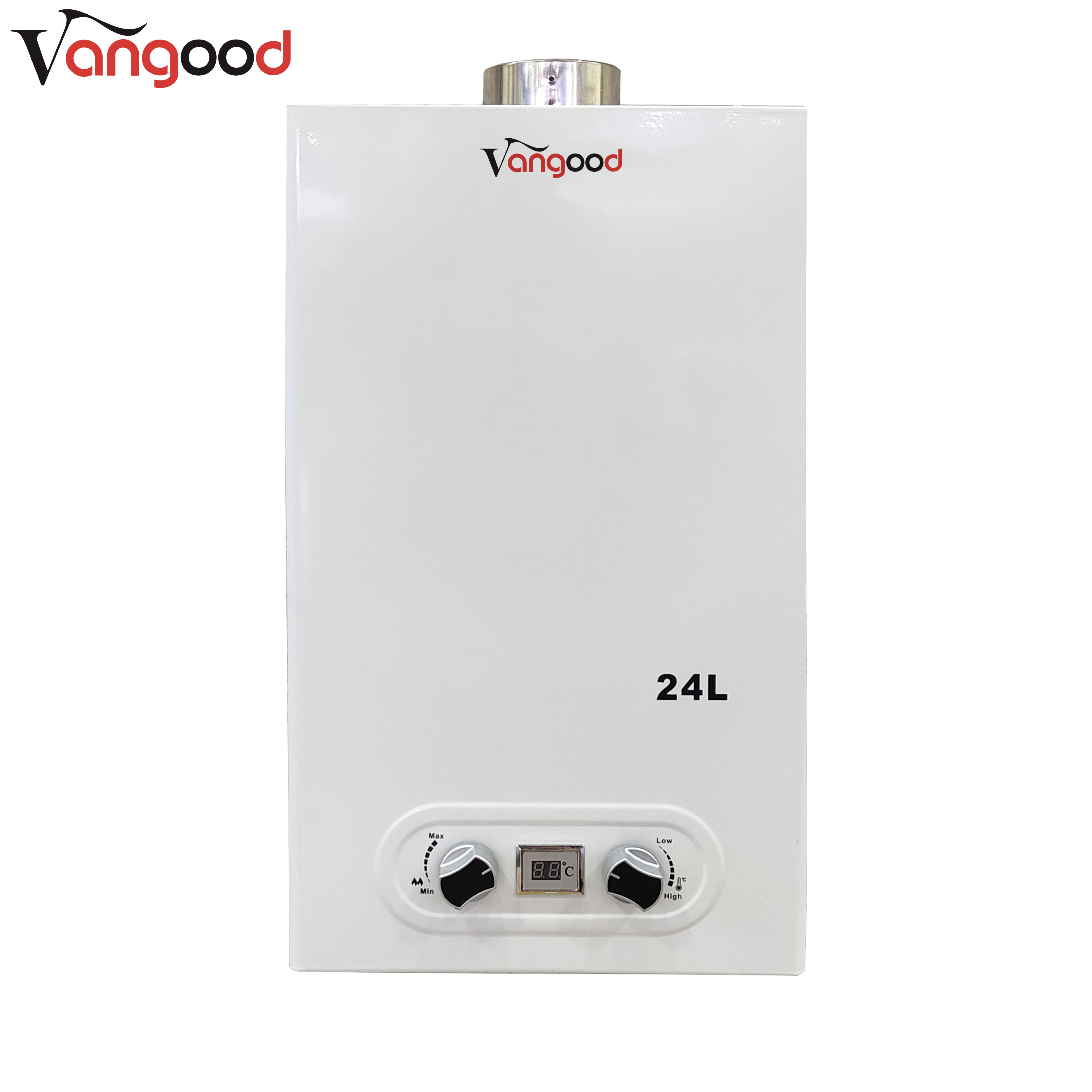 Gas Flow Activated Tankless Water Heater with Digital Display