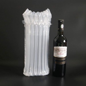 Opblaasbare Bubble Cushion Wrap Protective Packaging Materiaal Air Column Bag foar wynflesse