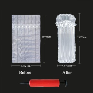 Inflatable Bubble Cushion Wrap Protective Packaging Material Air Column Bag Para sa Botelya sa Bino