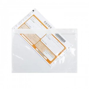 Custom Printed Airway Bill Enclosed Bag Clear Packing List Pouch Self Seal Packing List Envelope
