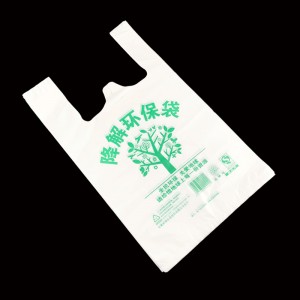 100% Compostable Shopping Bags, Biodegradable Thank You Bags, Grocery Bags, Take Out/To Go Bags para sa Restaurant, Disposable Tshirt Bags para sa Retail