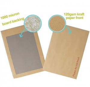 Sobres impresos personalizados Non dobrar Sobres ríxidos con cartón duro
