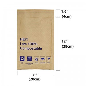 Compostable Kraft Honeycomb Padded Packaging Envelopes Pouch