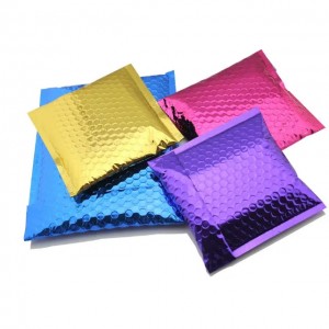 Custom Padded Bubble Packaging Envelopes Multicolor Metallic Foil Bubble Mailer
