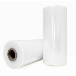 Πλαστική μεμβράνη συσκευασίας παλετών συσκευασίας ελαστικού φιλμ PE χειρός και μηχανής για συσκευασία