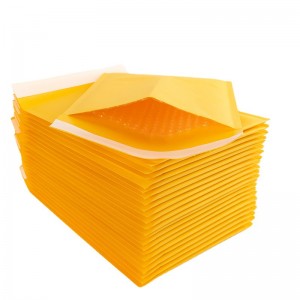 Žluté papírové vycpané obálky Kraft s bublinkami