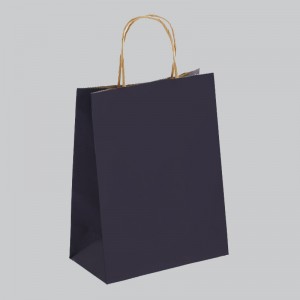 စိတ်ကြိုက်ရိုက်နှိပ်ထားသော လိုဂိုပါသော အစားအစာများကို ထုတ်ယူရန်အတွက် အညိုရောင် Kraft Paper Carrier Bags