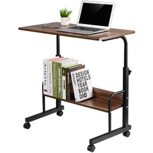 China wholesale Corner Study Table Suppliers –  Mobile Side Table Mobile Laptop Desk Cart 23.6 Inches Tray Table Adjustable Sofa Side Bed Table Portable Desk with Wheels – Zhuozhan