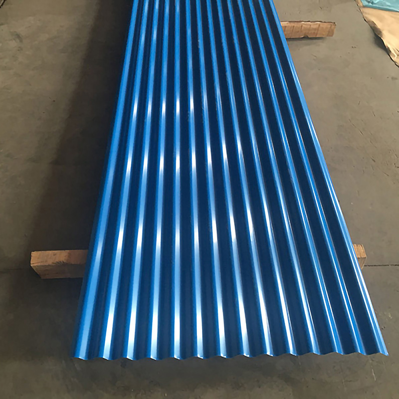 Blue Corrugated prepainted Gi roofing Sheet for Afrcia