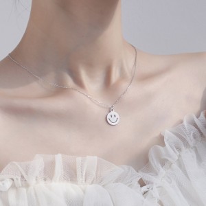 Smile Face Rich Silver Necklace Jewelry