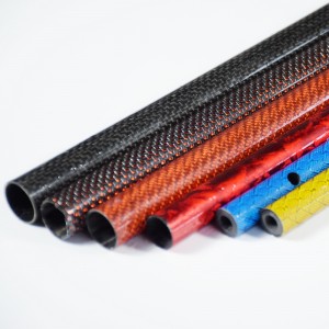 Carbon Fiber Round colored Tube High Strength Plain Matte Glossy surface oem