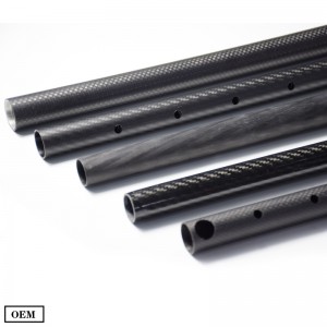 Customized round carbon fiber tubes large diameter carbon fibre tube