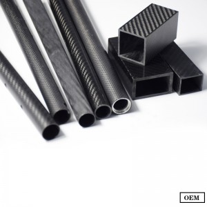 Customized round carbon fiber tubes large diameter carbon fibre tube