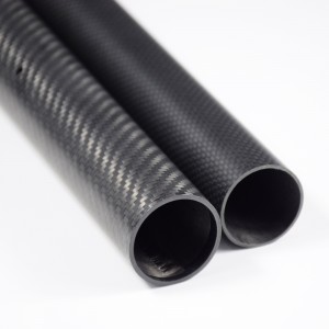 3k twill woven surface light weight matte hollow carbon fiber colored tube