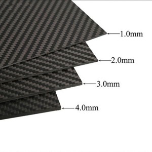 Glossy Matte Twill Plain 3K Carbon Fiber Plate with CNC cutting