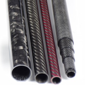 3K Glossy/Matte Carbon Fiber Round Tube 28x30x1000mm Roll Wrapped Carbon Fiber Tubing