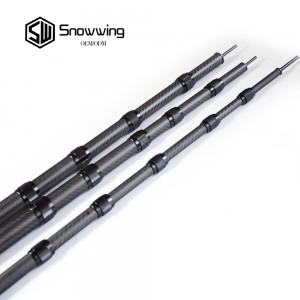 3m-20m Carbon Fiber Photovoltaic Cleaning Rod Telescopic Cleaning Pole/tube/rod