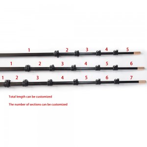 Costom Wholesale Suppliers Carbon Fiber Extension Pole with Support Telescopic Rod