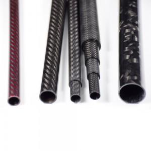 Factory wholesale light weight high strength forged carbon fiber tube pole pipe custom 1k 3k 6k 12k