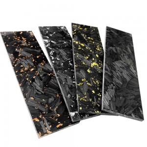 Customize forged gold foil carbon fiber sheet
