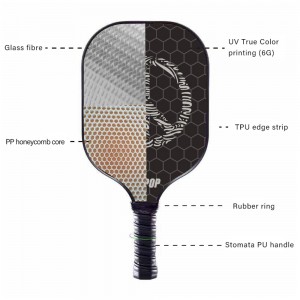 customized logo graphite or glass fiber USAPA approved pickleball paddle 4 pickleballs with carrying bag