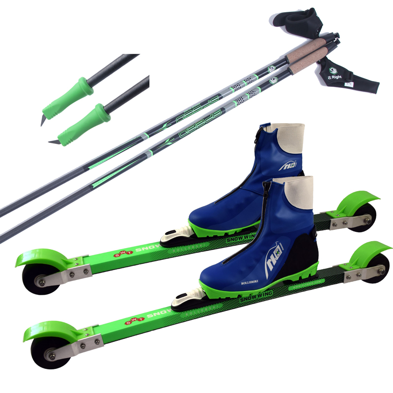 Ski-Roller-Nordic-Carbon-Rollerski-Skating-China-Pro-Deck-100-Pcs-With-Binding-And-Summer-Boot-Aluminum-Snowwing-CN