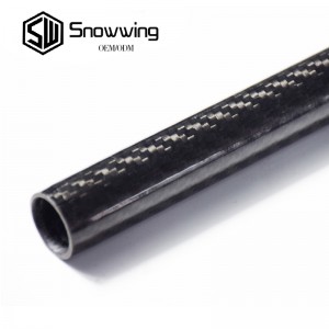 Manufacture high modulus 3k carbon fiber round tube/pole/pipe custom carbon fiber tube