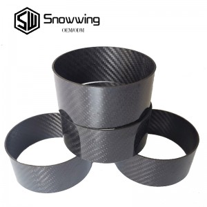 SW Factory custom roll wrapped Carbon Fiber Round Tube