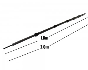2.4m strong and durable outdoor extension carbon fiber tent support pole carbon fiber sunshade awning pole