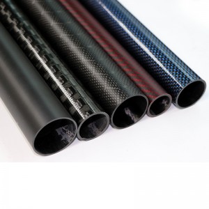Customized Length Heat Resistant Roll wrapped 3k Carbon Fiber Tube Length 100cm Fibre Carbon Tube