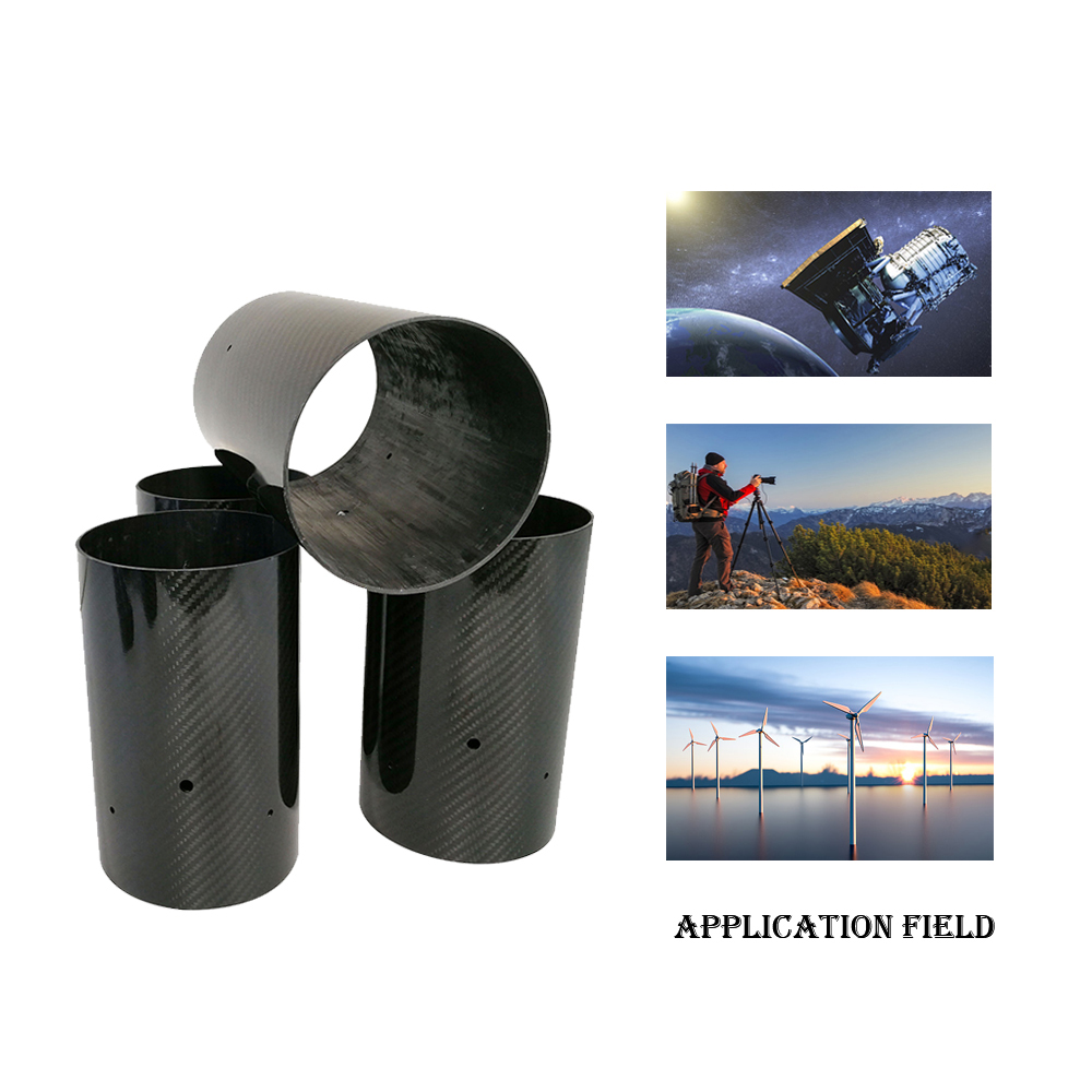 Factory Price Ud Black Carbon Fiber Tube - custom carbon fiber tube 500mm large diameter ud carbon fiber tubes – Snowwing