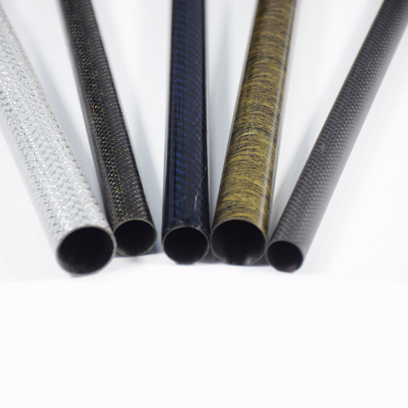 Good quality Carbon Fiber Woven Stretched Tube - Carbon Fiber Tube Colored Custom Carbon Fiber Round Tube 2mm 3mm 4mm 5mm Colored Round Large Diameter Pipe Carbon Fiber Tube – Snowwing