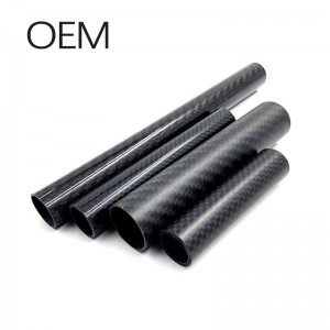 OEM custom carbon fiber 3k weave carbon fiber tube