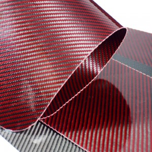 100% carbon fiber sheets soft laminated red color sheets