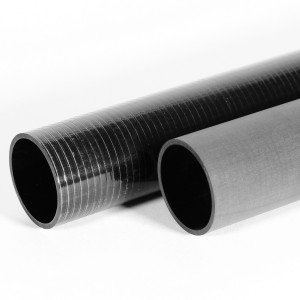 3K 4K 5K 1mm 2mm 3mm 4mm 5mm Twill Plain High Strength Carbon Fiber Roll Wrapped Tubes Pipes