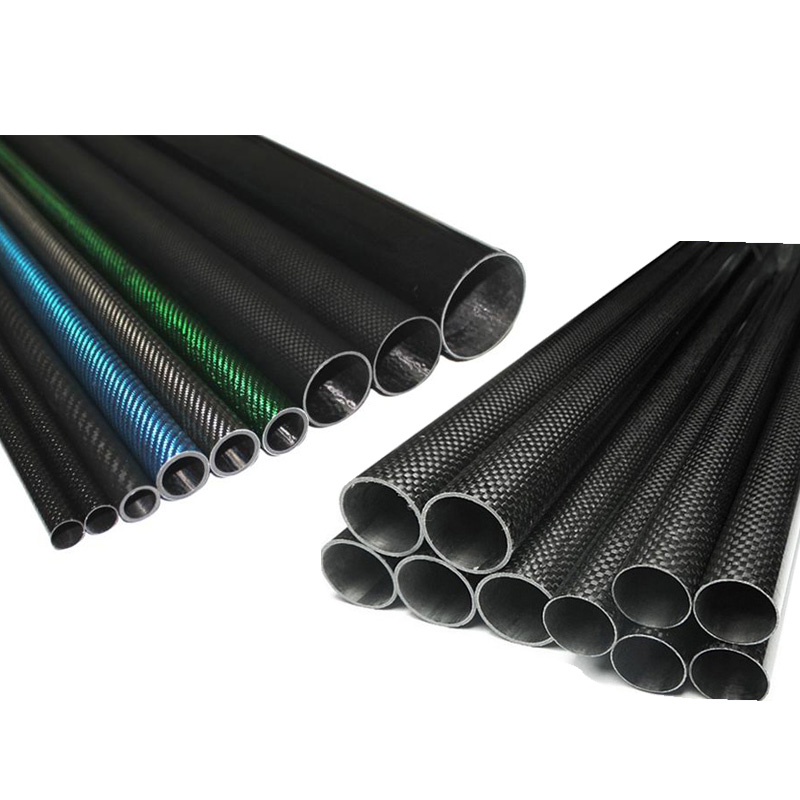 Factory wholesale 3k Carbon Fiber Wing Tube - Colored 3K Glossy 2mm 3mm 4mm 6mm 25mm Full Size Twill Plain Surface Carbon Fiber Tubes – Snowwing