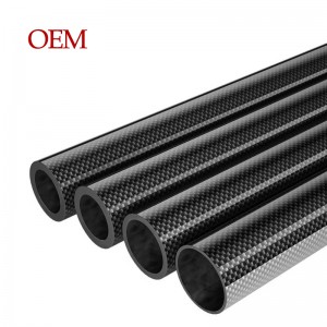 Custom 3k carbon fiber tube 10mm 15mm 25mm 30mm 50mm carbon fiber tubing pipe