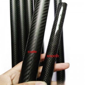 High strength 3k twill glossy finish round Carbon fiber tube
