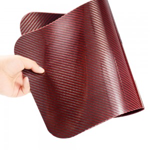 100% carbon fiber sheets soft laminated red color sheets
