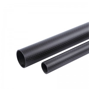 Carbon Fiber Round Tube 28x30x1000mm Roll Wrapped Carbon Fiber Tubing