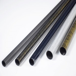 100% Carbon Fiber Colored Pipes Carbon Fiber Tube High Strength 1mm 2mm 3mm 4mm Colorful Carbon Fiber Tube
