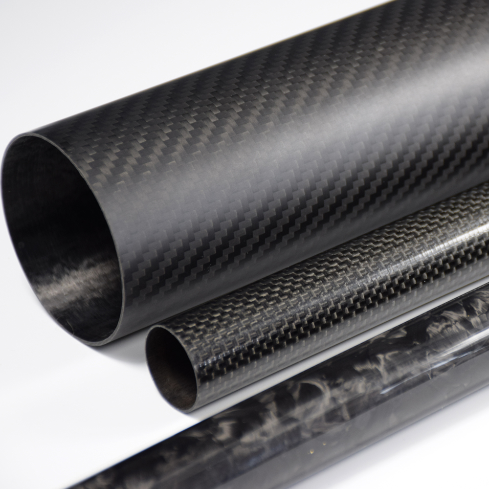 Chinese Professional Carbon Sheet - Wholesale 10mm 15mm 19mm 25mm 35mm 45mm 50mm 3k Twill 100% Carbon Fiber Round Tube – Snowwing