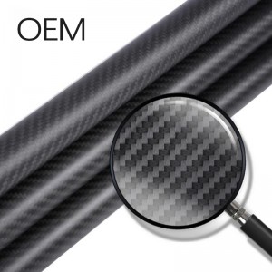 Factory High quality 100% customized size carbon fiber round tubing