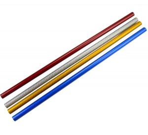 Colored China custom factory price Carbon Fiber Tube carbon fiber sticks oem length