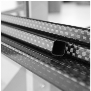 High strength composite carbon fiber square tube