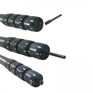 Adjuster carbon fiber telescopic tubes black poles different surface finished