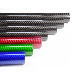 3K colorful carbon fiber tube, carbon fiber color tube, carbon fiber tube with color