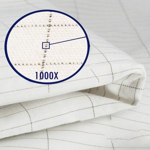 Factory wholesale High Temp Resistant Conductive Fabric - Silver grid earthing conductive fabric  – 3L Tex