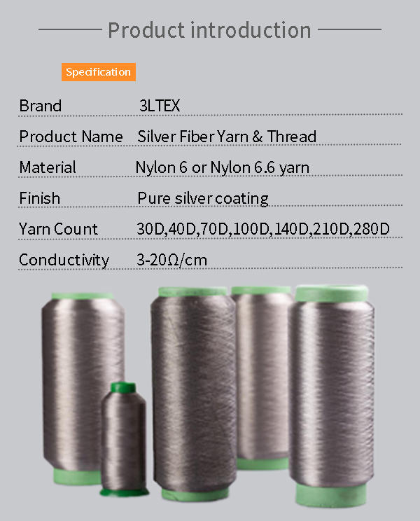 Silver conductive yarn