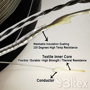 China Supplier Metal Fiber Thermal Resistant Thread - Teflon insulated conductive wire – 3L Tex